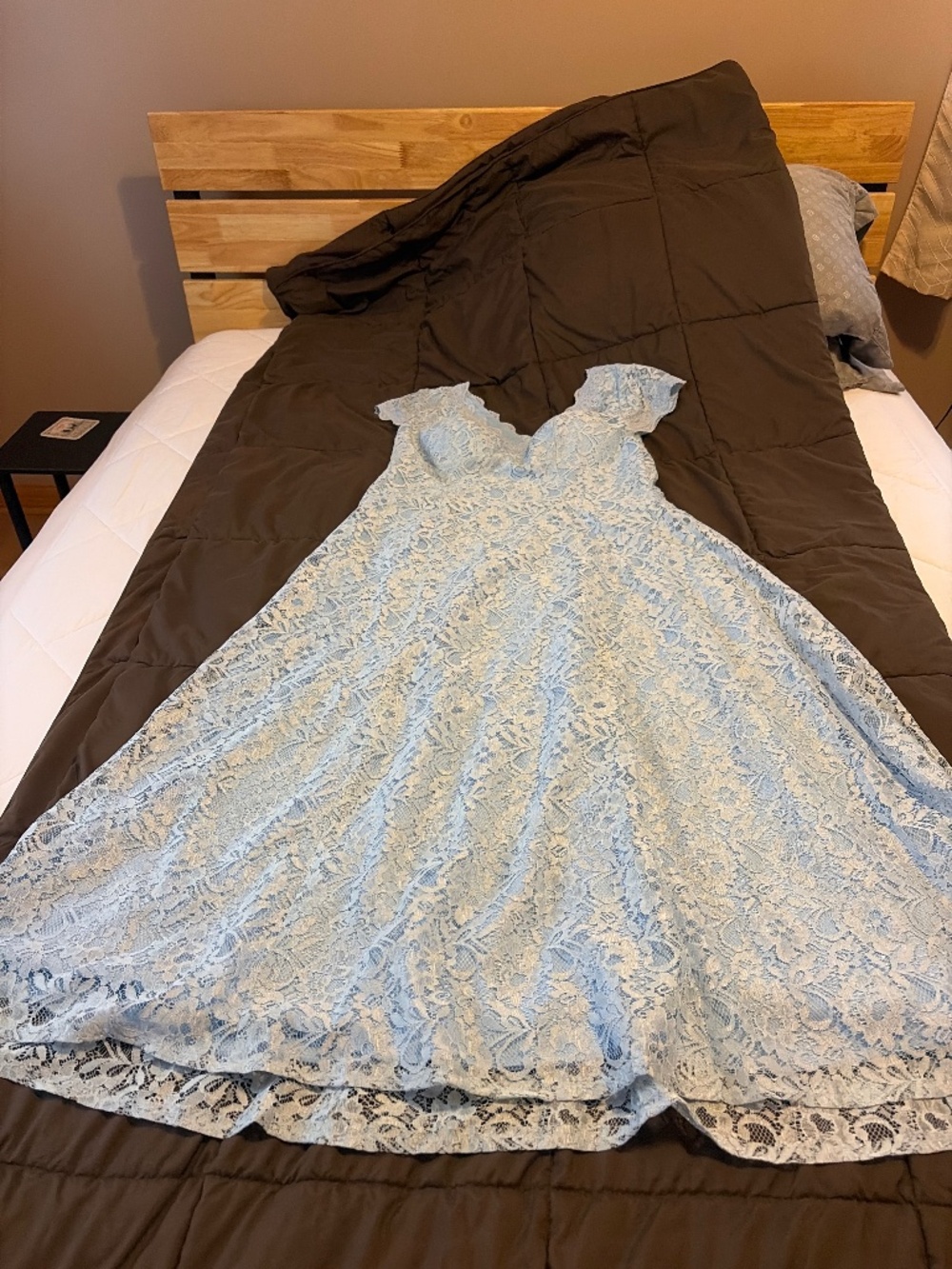 Sky blue formal dress